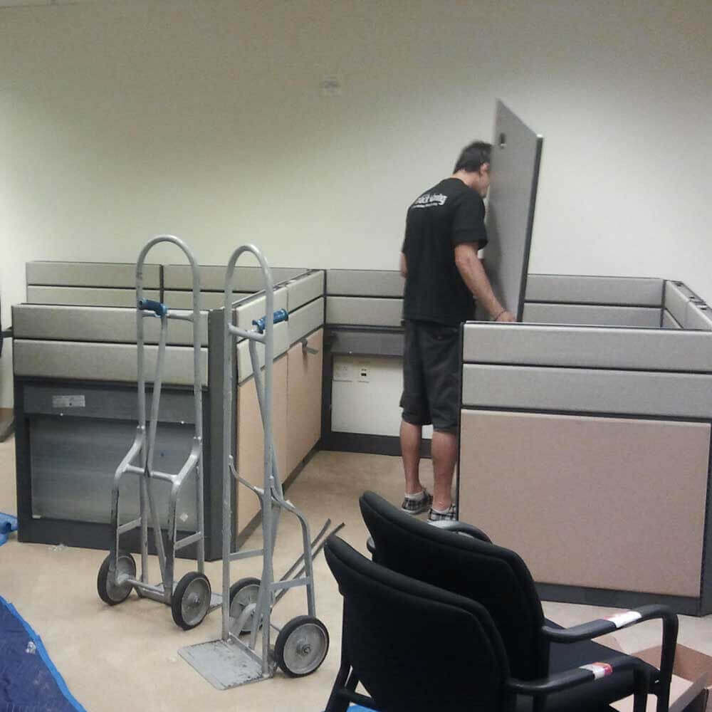 Ontrack Moving office cubicle reconfiguration service